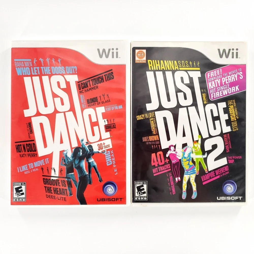 Just Dance & Just Dance 2 Nintendo Wii Complete Tested & Works